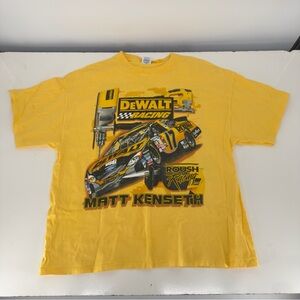 Vintage Delta Matt Kenseth NASCAR Racing Yellow Dewalt T Shirt Sz XL Mens
